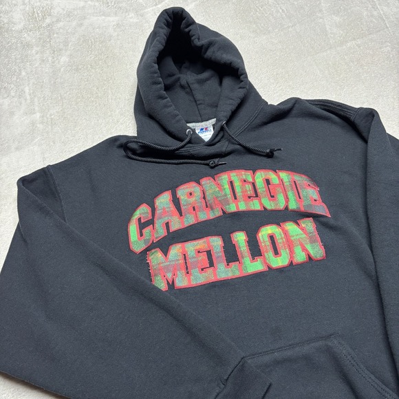 Vintage Russell Athletic Carnegie Mellon‎ University Hoodie Mens XL Sweatshirt